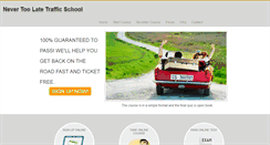 Desktop Screenshot of nevertoolatetrafficschool.com